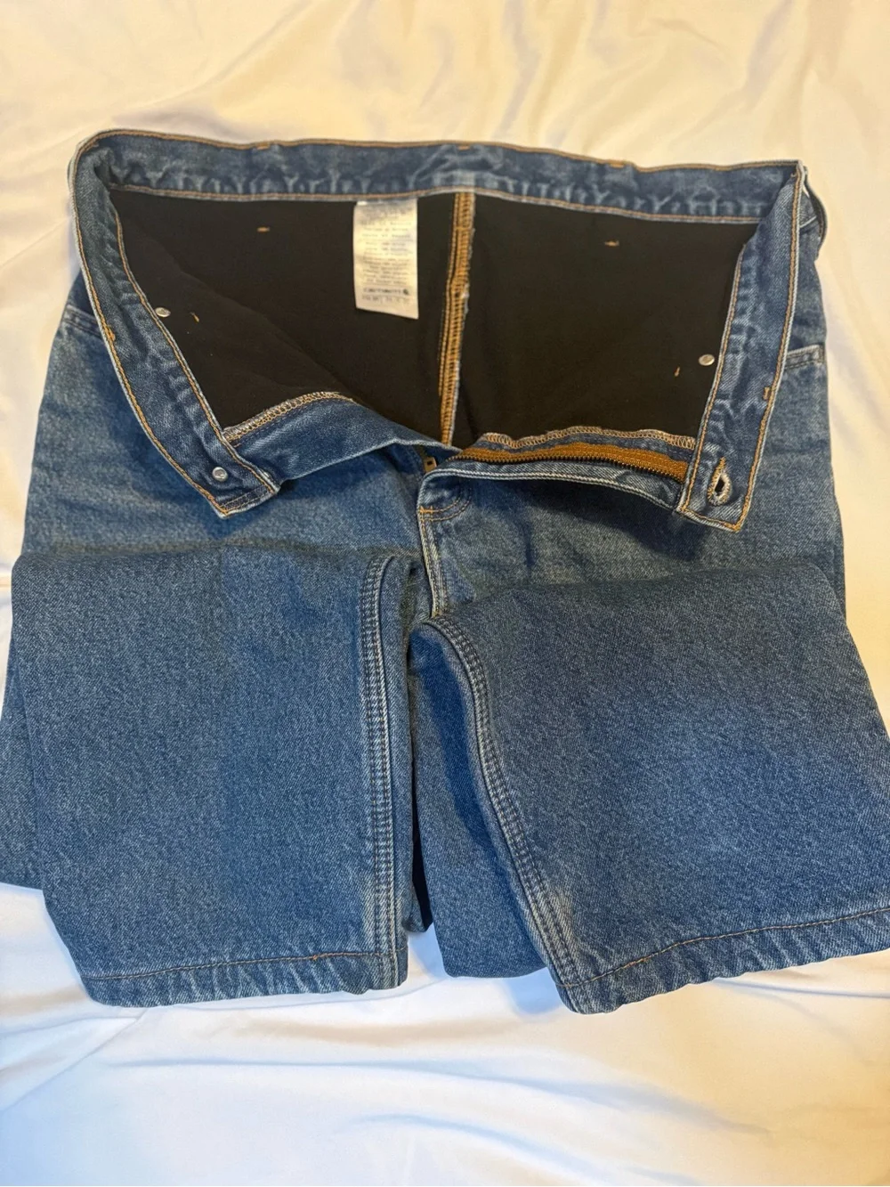 Carhartt B20 Fleece Lined Relaxed Fit Straight Leg Jeans in 